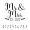 Mr & Mrs with Est. Date Embossing 12 x 12 Stencil | FS100 by Designer Stencils | Word & Phrase Stencils |